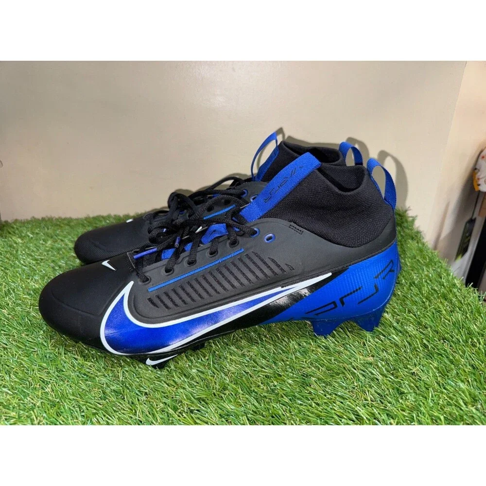 Mens 13.5 Nike Air Vapor Edge Pro 360 2 TB Football Cleats Black Blue FN7759-009